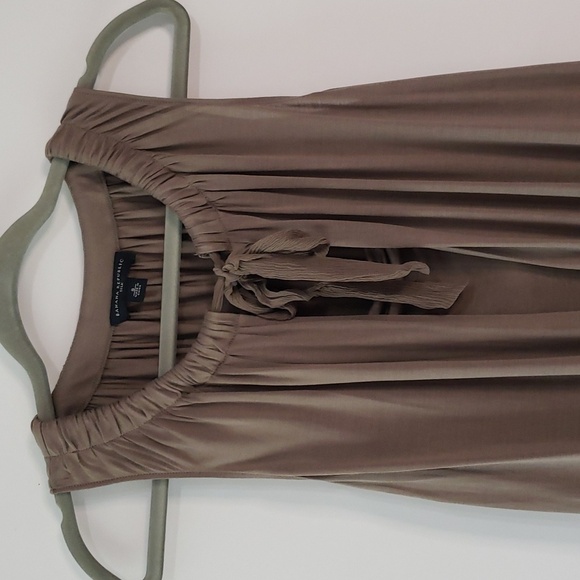 Banana Republic 100% Silk Sleeveless Faux Wrap Blouse Balloon Waist Small - Picture 2 of 15